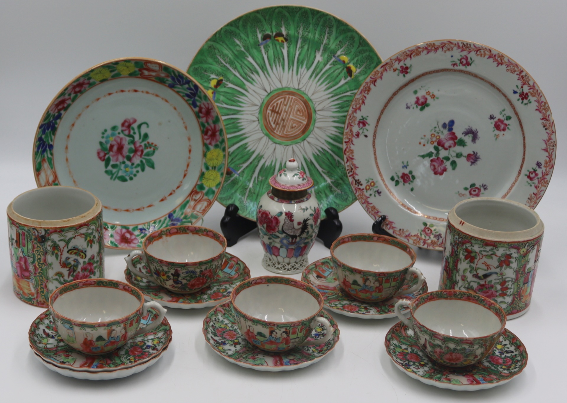 17 PCS OF ASSORTED CHINESE FAMILLE 3bcf14