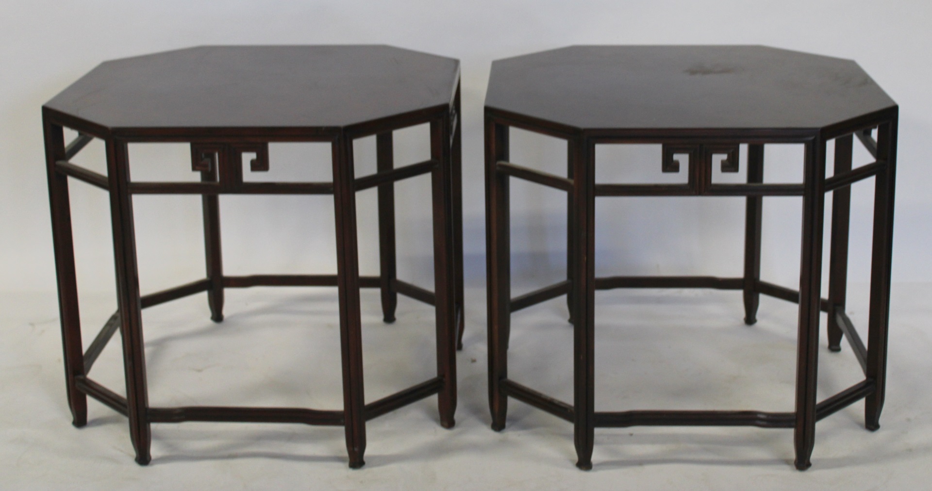 BAKER SIGNED PAIR OF OCTAGONAL