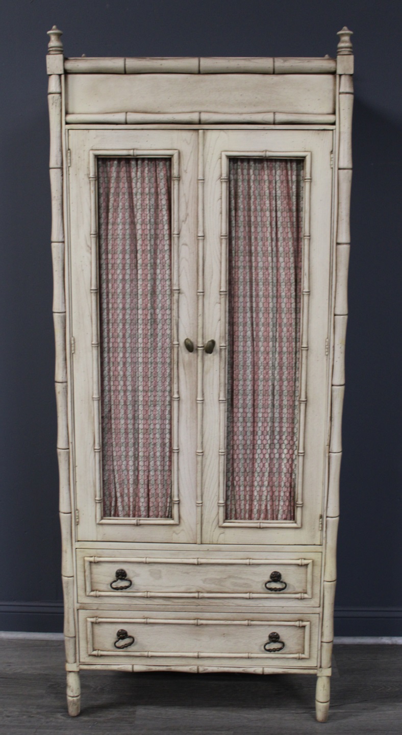 MIDCENTURY BAMBOO FORM ARMOIRE