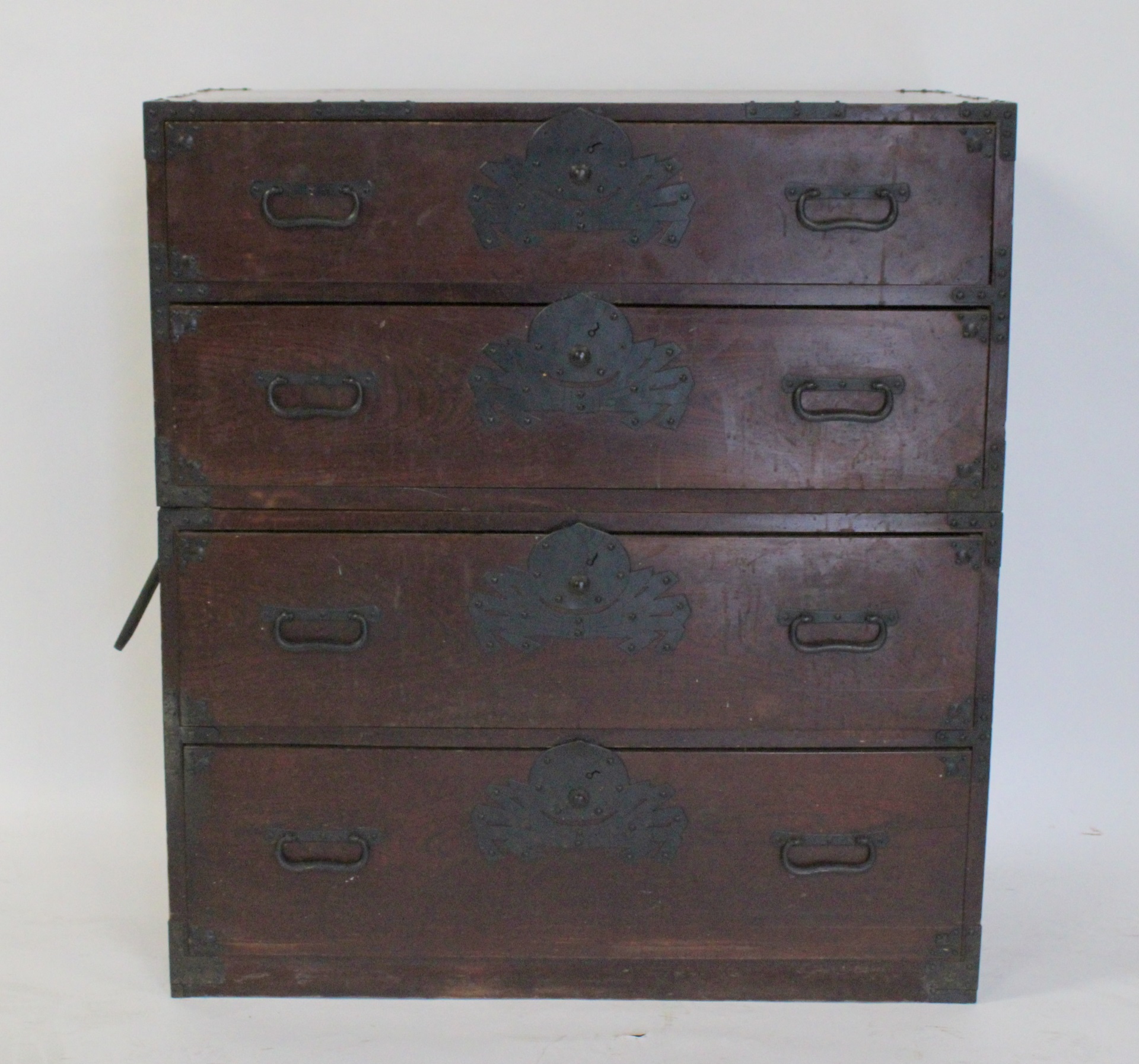 ANTIQUE ASIAN CAMPAIGN STYLE CHEST.