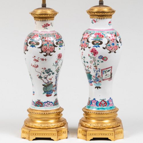 PAIR OF CHINESE EXPORT FAMILLE 3bd034