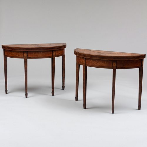 FINE PAIR OF GEORGE III INLAID