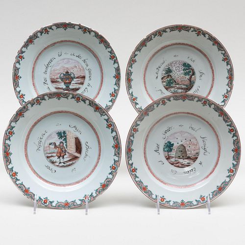 SET OF FOUR CHINESE EXPORT DUTCH 3bd069