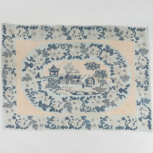 BLUE AND WHITE CHINOISERIE DECORATED 3bd076