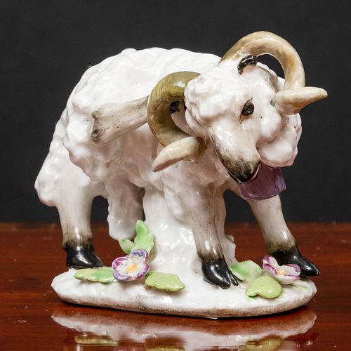 DERBY PORCELAIN FIGURE OF A RAMUnmarked 2 3ba9b3