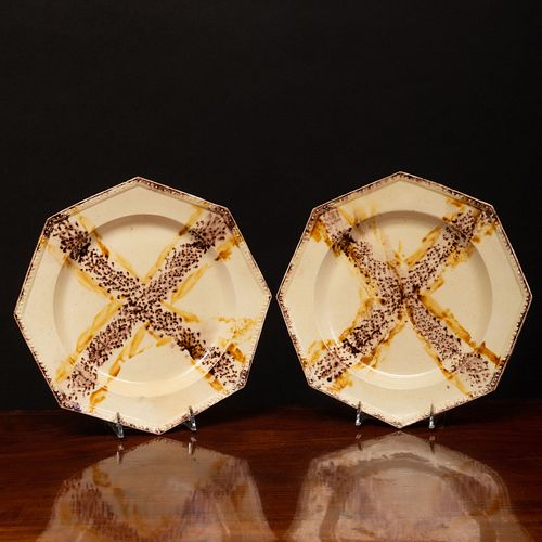 PAIR OF STAFFORDSHIRE CREAM COLORED