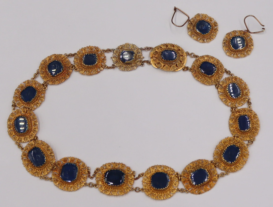 JEWELRY INDIAN 22KT GOLD AND SAPPHIRE 3ba9be