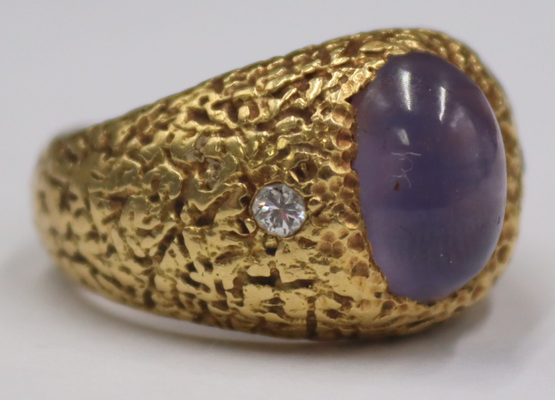 JEWELRY. 18KT GOLD, AMETHYST AND