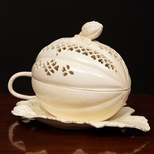 ENGLISH CREAMWARE MELON FORM CREAM 3ba9d6