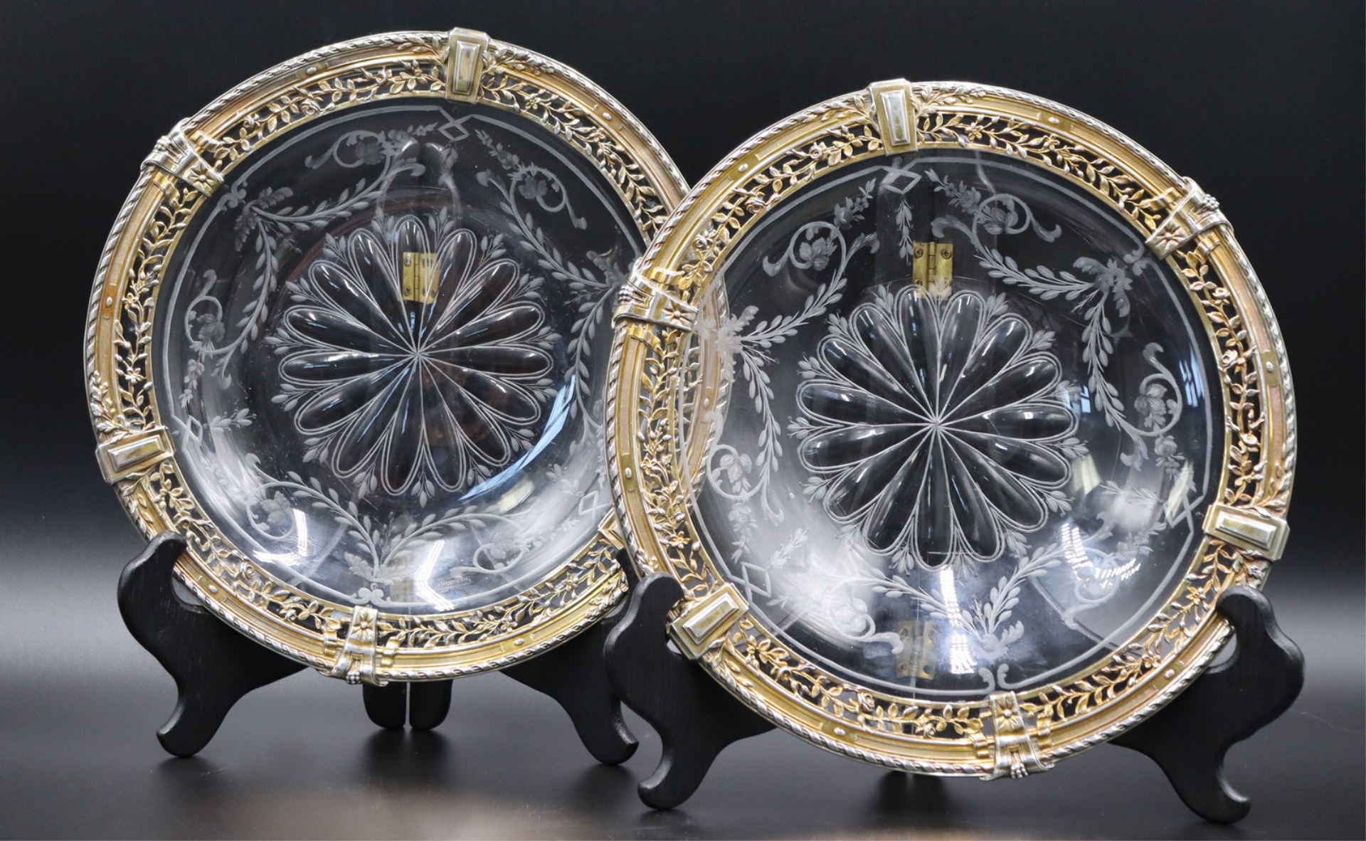 SILVER. PAIR OF SILVER MOUNTED