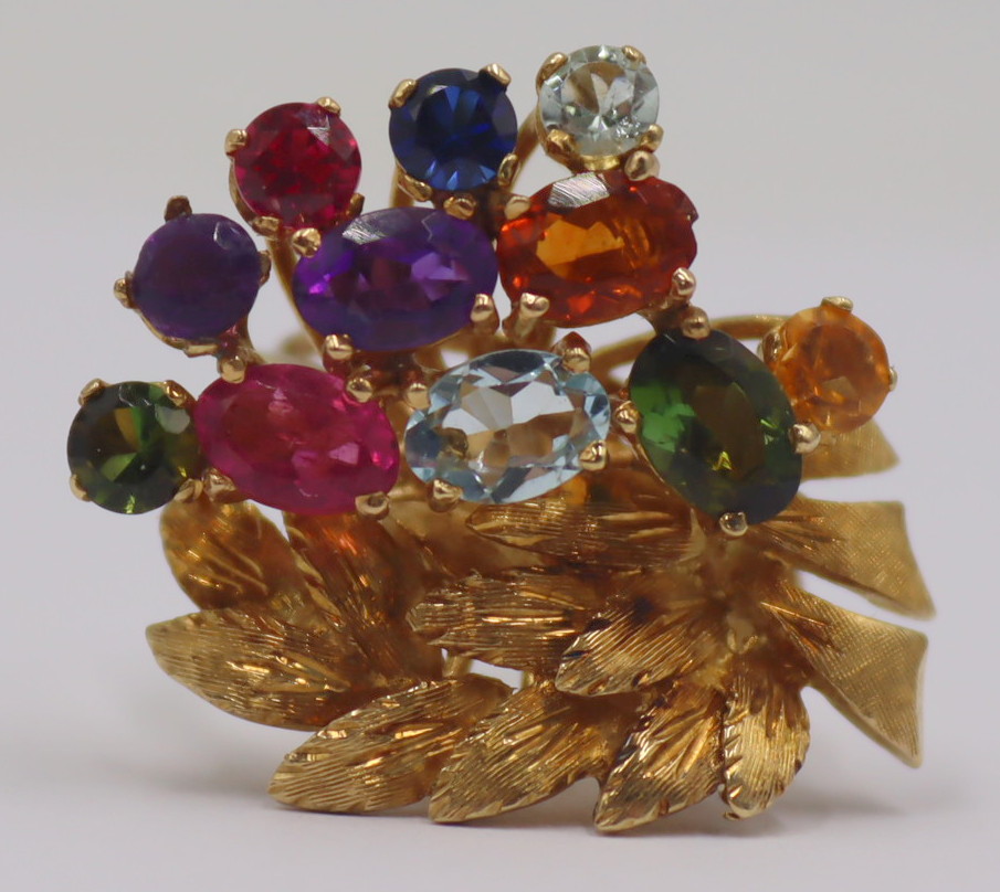 JEWELRY. 18KT GOLD AND COLORED