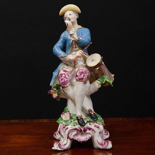 BOW PORCELAIN FIGURE OF A MUSICIANUnmarked 7 3baaba