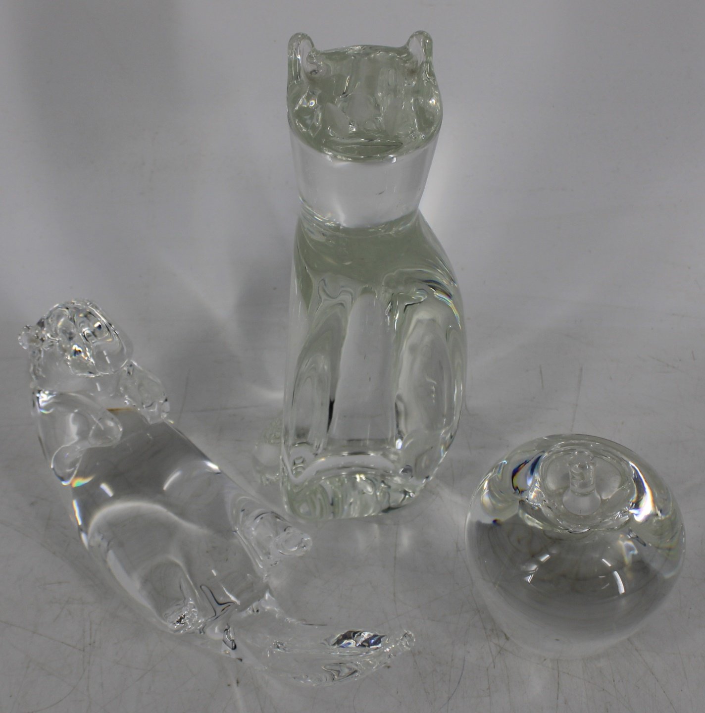 3 STEUBEN GLASS CABINET ITEMS. To include