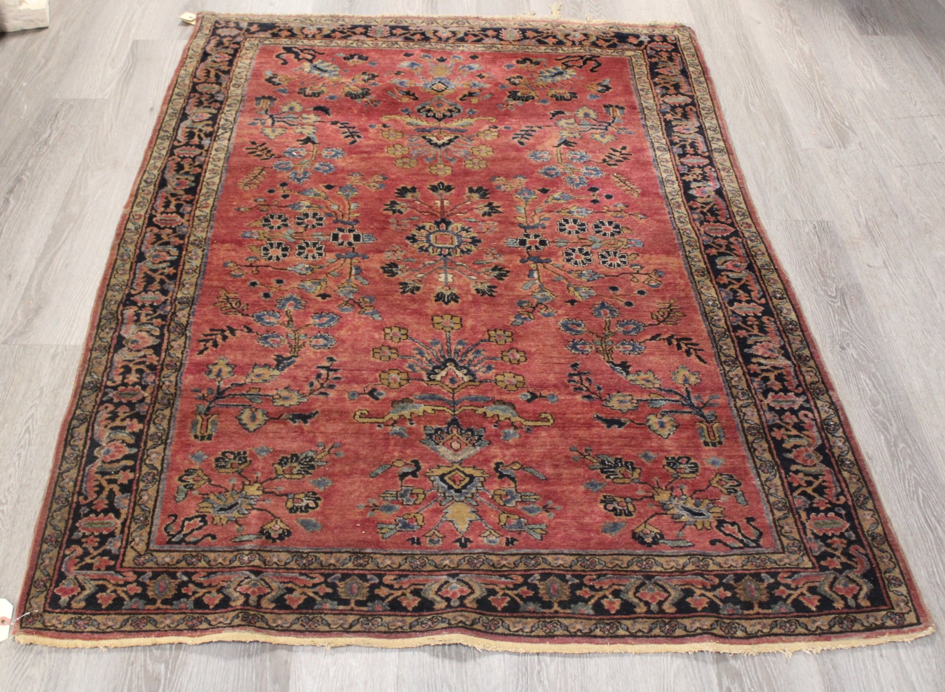 ANTIQUE AND FINELY HAND WOVEN SAROUK 3bac33