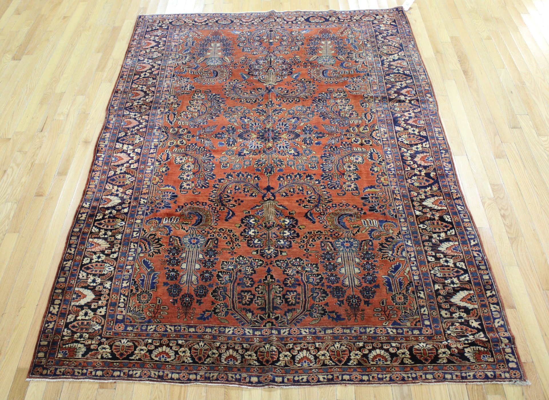 ANTIQUE AND FINELY HAND WOVEN SAROUK 3bac2d