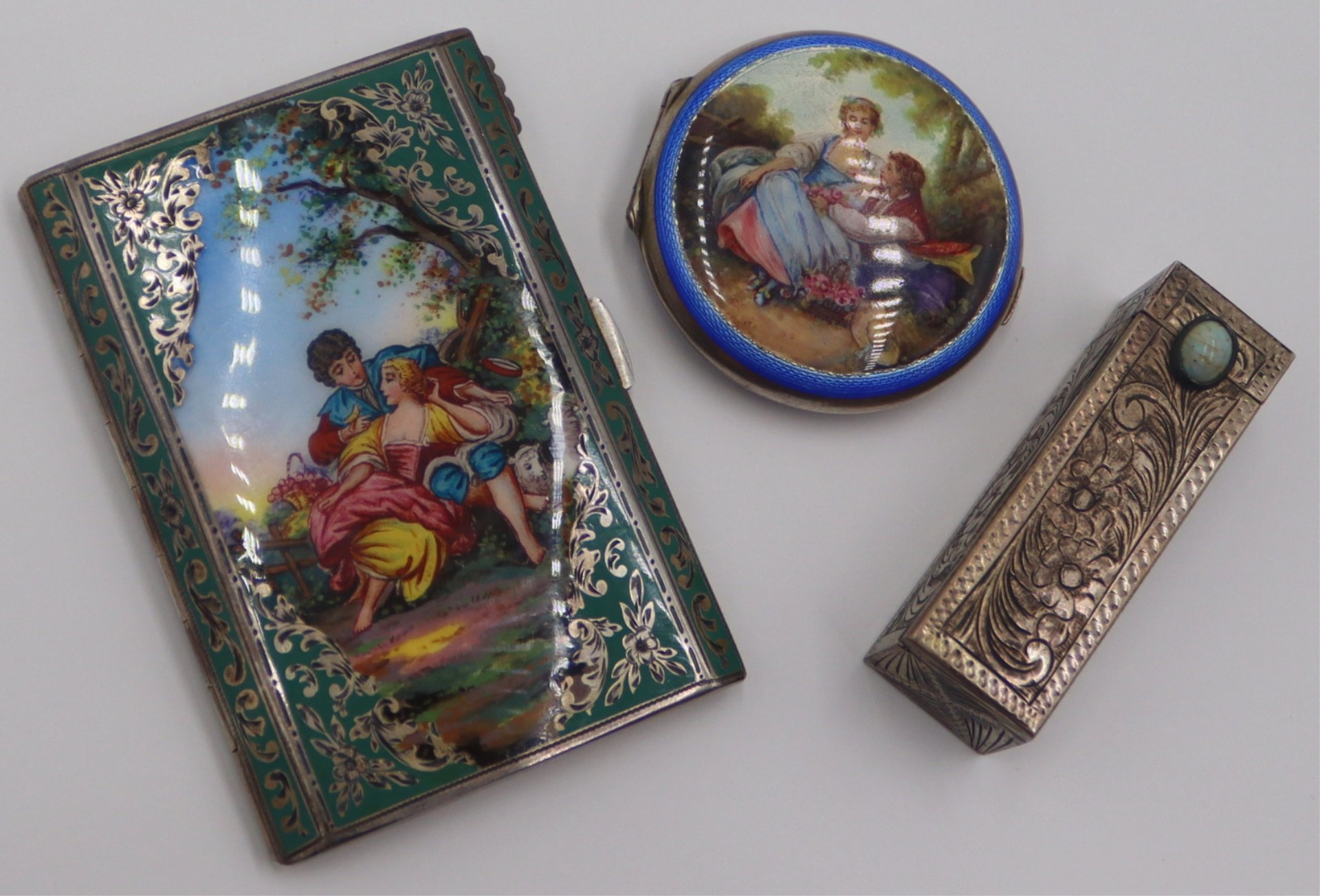 SILVER CONTINENTAL ENAMEL AND 3bacbe