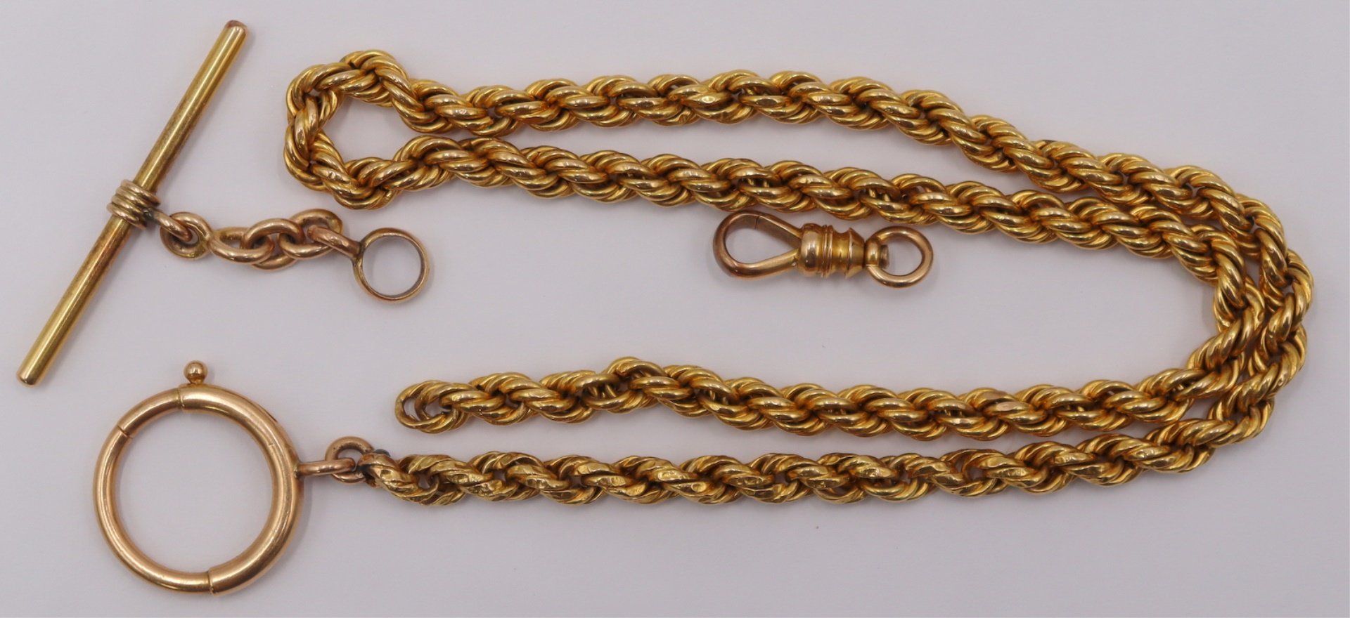 JEWELRY 18KT GOLD WATCH FOB CHAIN  3bacce