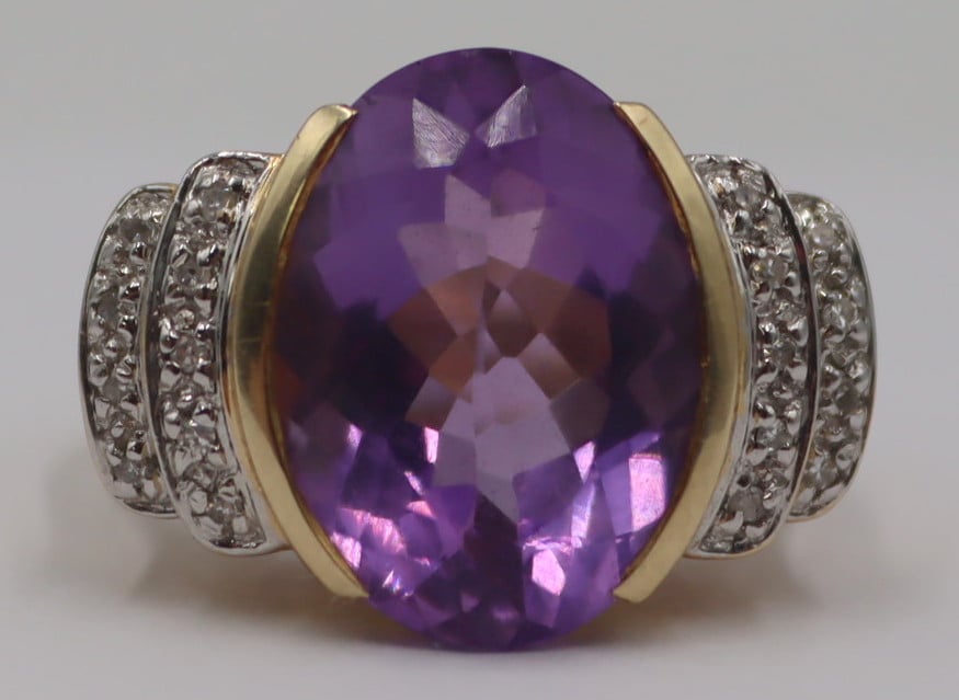 JEWELRY 14KT GOLD AMETHYST AND 3bacda