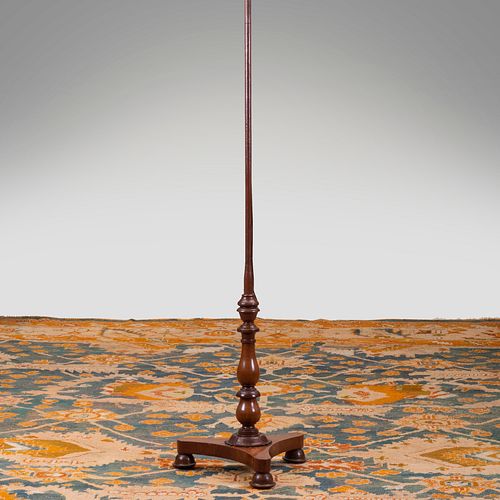 WILLIAM IV MAHOGANY FLOOR LAMPAdapted