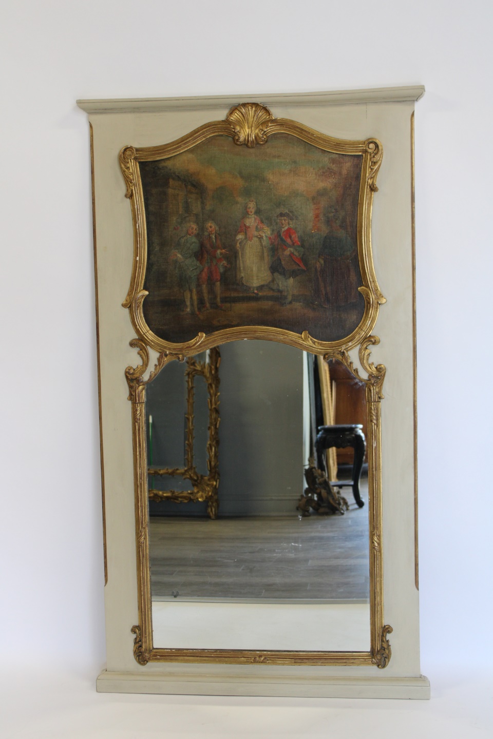 19 CENTURY FRENCH PAINT AND GILT