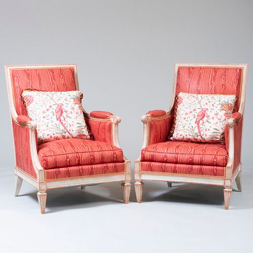 PAIR OF LOUIS XVI STYLE PAINTED