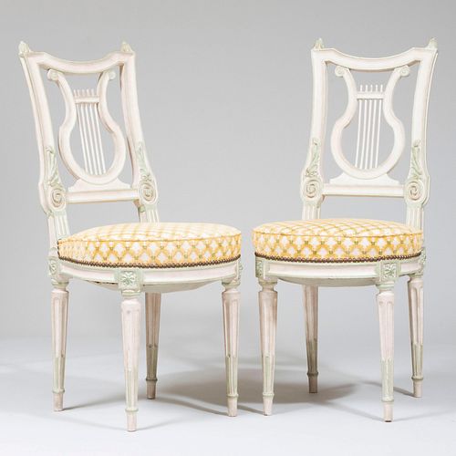 PAIR OF LOUIS XVI STYLE PAINTED 3bae75