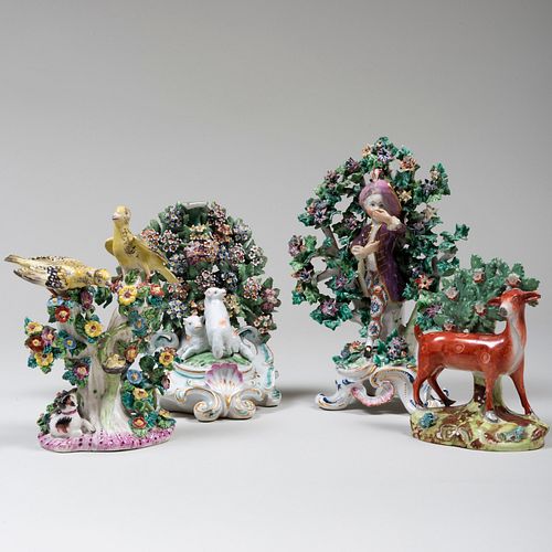 FOUR ENGLISH PORCELAIN BOCAGE GROUPSComprising A 3baef3