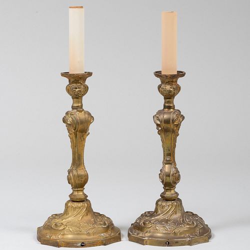 PAIR OF LOUIS XV STYLE GILT BRONZE 3baf01