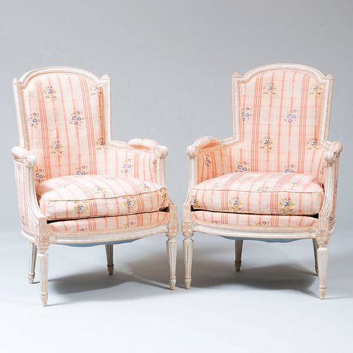 PAIR OF LOUIS XVI STYLE PAINTED