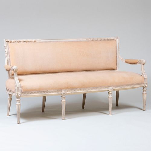 LOUIS XVI STYLE CREAM-PAINTED MAHOGANY