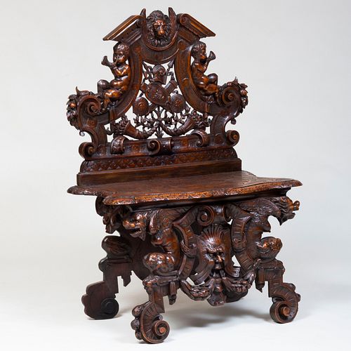 ITALIAN BAROQUE STYLE CARVED AND