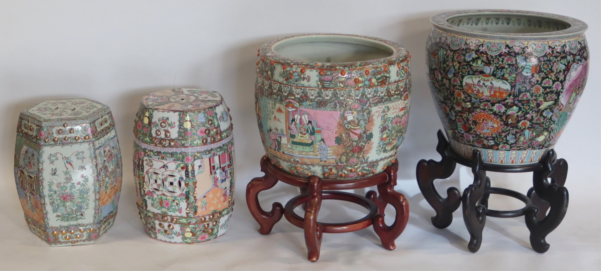 GROUPING OF ASIAN ENAMEL DECORATED