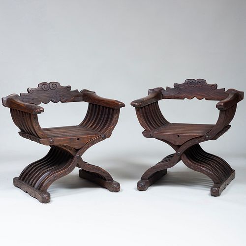 PAIR OF ITALIAN MEDIEVAL STYLE