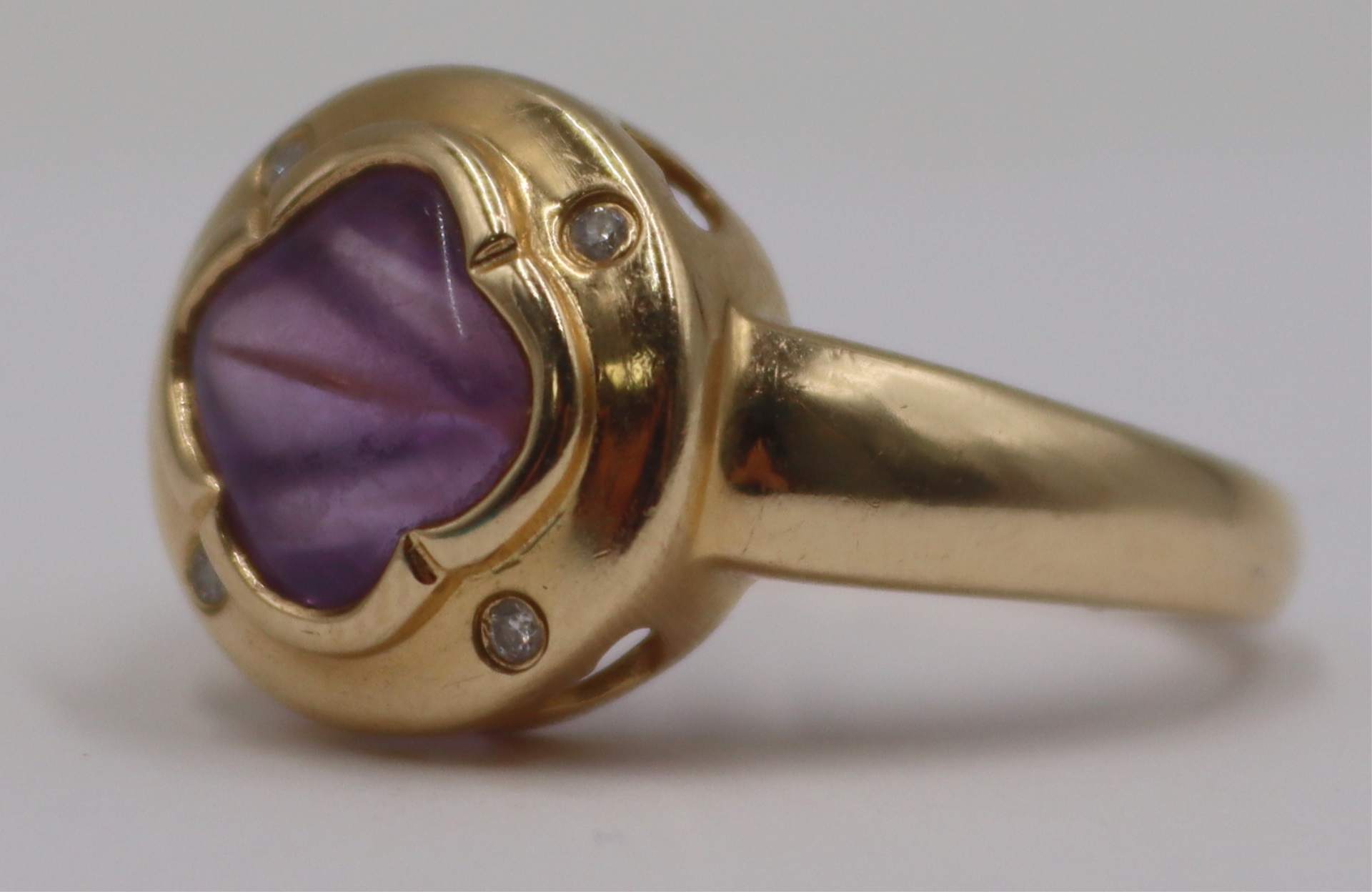 JEWELRY 14KT GOLD AMETHYST AND 3bb037