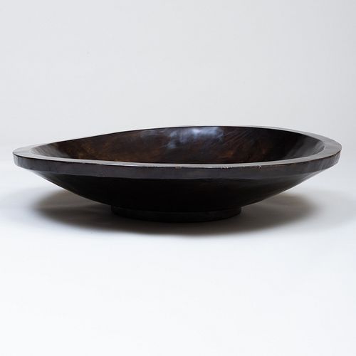 LARGE MODERN EBONIZED WOOD BOWL8 3bb096