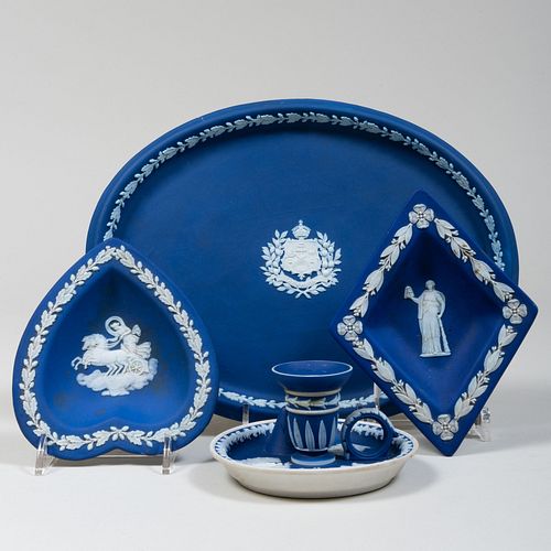 WEDGWOOD DARK BLUE JASPERWARE GROUP 3bb0fe