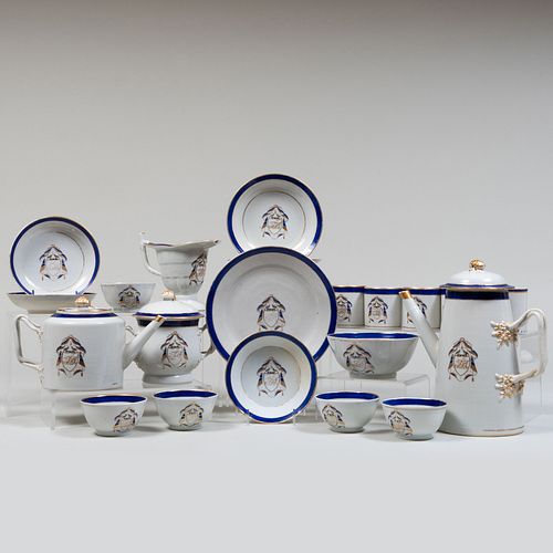 CHINESE EXPORT ARMORIAL TEA AND