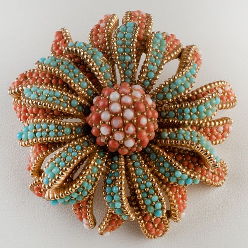 CINER FAUX TURQUOISE AND CORAL 3bb168