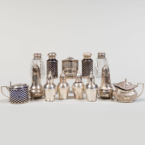 GROUP OF AMERICAN SILVER CONDIMENT 3bb18d