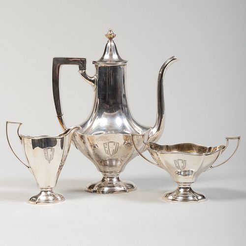 AMERICAN SILVER THREE PIECE COFFEE