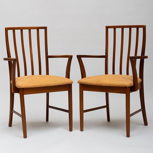 PAIR OF MODERN SCANDINAVIAN MAHOGANY 3bb1bc