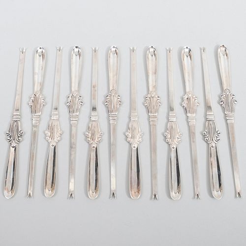 SET OF TWELVE GEORG JENSEN SILVER