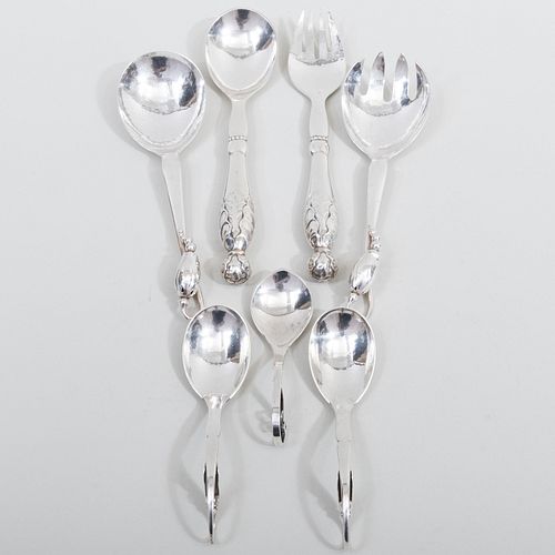 GROUP OF GEORG JENSEN SILVER SERVING 3bb280