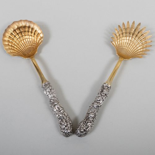 PAIR OF TIFFANY & CO. SILVER-GILT