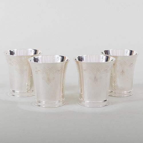 SET OF FOUR ENGLISH SILVER JULEP