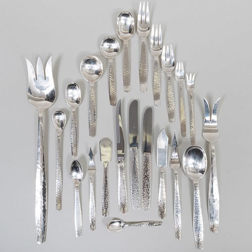 ALAN ADLER SILVER FLATWARE SERVICEMarked 3bb29a