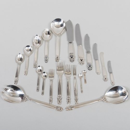 GEORG JENSEN SILVER FLATWARE SERVICE 3bb29c