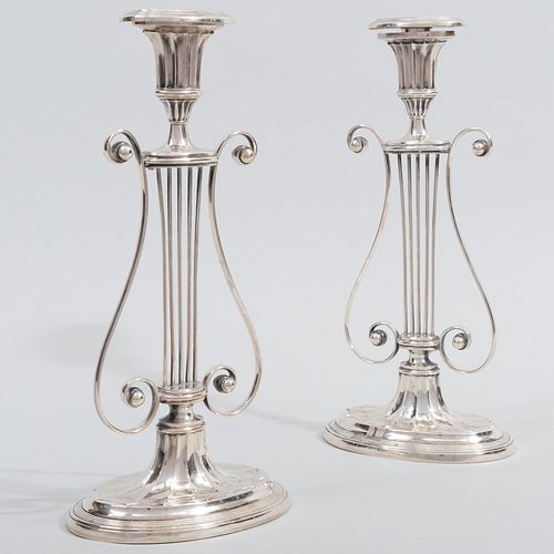 PAIR OF EDWARD VII SILVER HARP