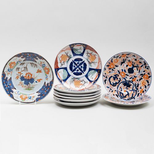 GROUP OF IMARI PORCELAIN PLATESComprising:

A