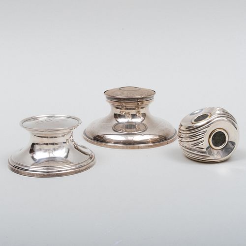 GROUP OF SILVER DESK ACCESSORIESComprising A 3bb347